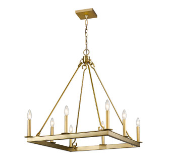 Barclay Eight Light Chandelier in Olde Brass (224|482S826OBR)
