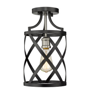 Malcalester One Light Flush Mount in Matte Black + Brushed Nickel (224|481F1MBBN)