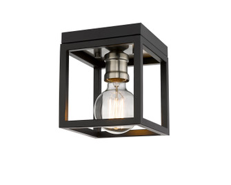 Kube One Light Flush Mount in Matte Black + Brushed Nickel (224|480F1MBBN)
