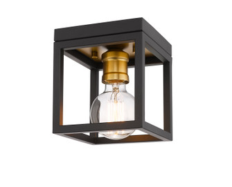 Kube One Light Flush Mount in Bronze + Olde Brass (224|480F1BRZOBR)