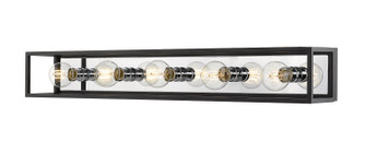 Kube Five Light Vanity in Matte Black + Chrome (224|4805VMBCH)