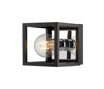 Kube One Light Wall Sconce in Matte Black / Chrome (224|4801SMBCH)