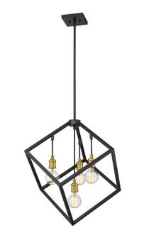 Vertical Four Light Chandelier in Bronze / Olde Brass (224|478P24BRZOBR)