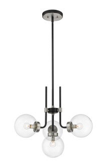 Parsons Four Light Chandelier in Matte Black / Brushed Nickel (224|4774MBBN)