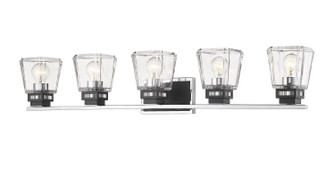 Jackson Five Light Vanity in Chrome + Matte Black (224|4745VCHMB)