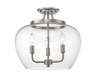 Joliet Three Light Semi Flush Mount in Brushed Nickel (224|473SFBN)