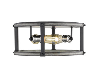 Kirkland Three Light Flush Mount in Ashen Barnboard (224|472F3RABB)