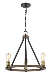 Kirkland Three Light Chandelier in Rustic Mahogany (224|4723RM)
