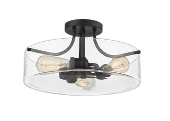 Delaney Three Light Semi Flush Mount in Matte Black (224|471SFMB)