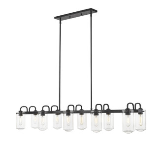 Delaney Ten Light Linear Chandelier in Matte Black (224|47110LMB)