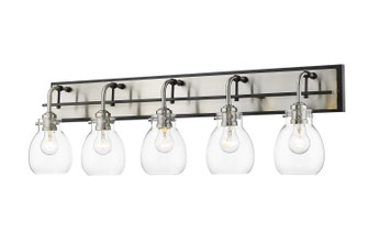 Kraken Five Light Vanity in Matte Black + Brushed Nickel (224|4665VMBBN)