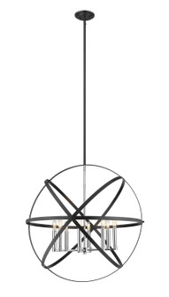 Cavallo Eight Light Chandelier in Hammered Black / Chrome (224|46330HBKCH)