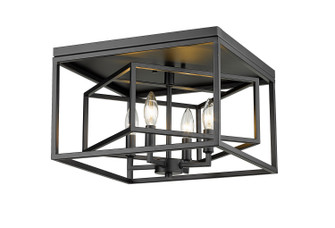 Euclid Four Light Flush Mount in Matte Black (224|457FMB)