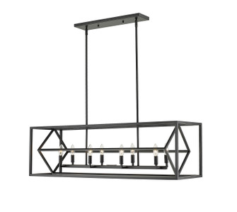 Euclid Eight Light Linear Chandelier in Matte Black (224|4578LMB)