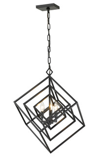 Euclid Three Light Chandelier in Matte Black (224|4573MB)