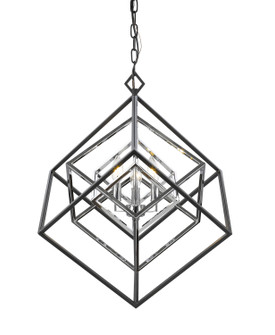 Euclid Three Light Chandelier in Chrome / Matte Black (224|4573CHMB)