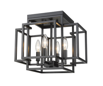 Titania Four Light Flush Mount in Matte Black (224|454FMB)