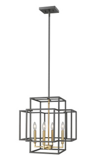 Titania Four Light Chandelier in Bronze + Olde Brass (224|45418BRZOBR)
