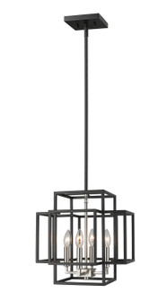 Titania Four Light Pendant in Black + Brushed Nickel (224|45414BKBN)