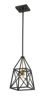 Trestle One Light Pendant in Matte Black + Olde Brass (224|447MPMBOBR)