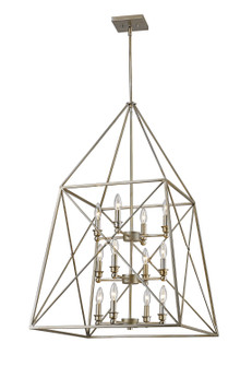 Trestle 12 Light Chandelier in Antique Silver (224|44712AS)