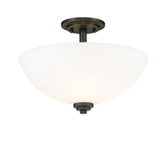 Ashton Three Light Semi Flush Mount in Matte Black (224|443SFMB)