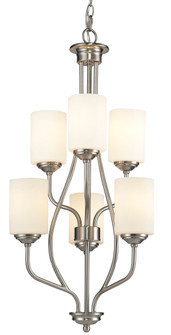 Cardinal Six Light Chandelier in Brushed Nickel (224|4346BN)
