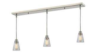 Annora Three Light Linear Chandelier in Brushed Nickel (224|428MP3BN)