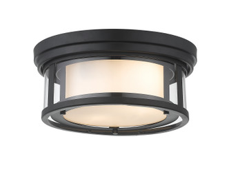 Willow Two Light Flush Mount in Matte Black (224|426F12MB)