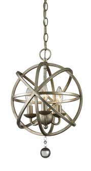 Acadia Three Light Chandelier in Antique Silver (224|41512)