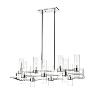 Datus Ten Light Linear Chandelier in Polished Nickel (224|400810PN)