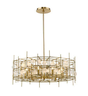 Garroway Nine Light Chandelier in Aged Brass (224|400732AGBR)