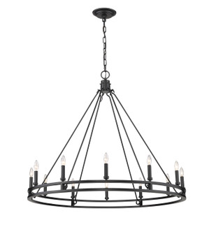 Dennison 12 Light Chandelier in Matte Black (224|400512MB)