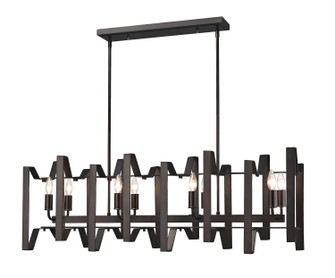 Marsala Eight Light Linear Chandelier in Bronze (224|400044BRZ)