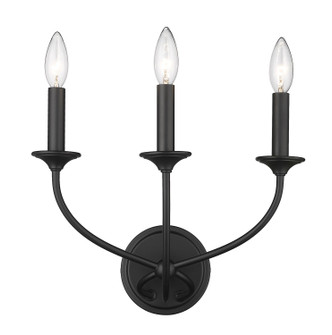 Arabella Three Light Wall Sconce in Matte Black (224|35003SMB)