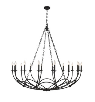 Arabella 16 Light Chandelier in Matte Black (224|350016MB)