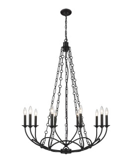 Arabella Ten Light Chandelier in Matte Black (224|350010MB)