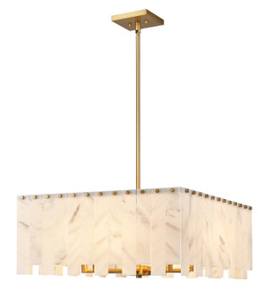 Viviana Eight Light Chandelier in Rubbed Brass (224|345P26RB)