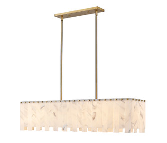 Viviana Seven Light Linear Chandelier in Rubbed Brass (224|34549LRB)