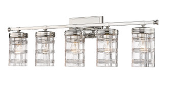 Archer Five Light Vanity in Polished Nickel (224|3445VPN)