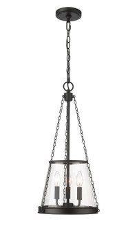 Prescott Three Light Pendant in Matte Black (224|341P12MB)