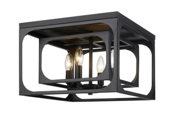 Easton Four Light Flush Mount in Matte Black (224|3038FMB)