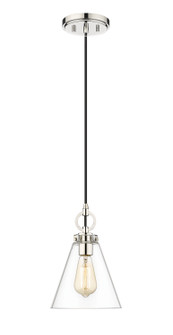Harper One Light Pendant in Polished Nickel (224|3034P8PN)