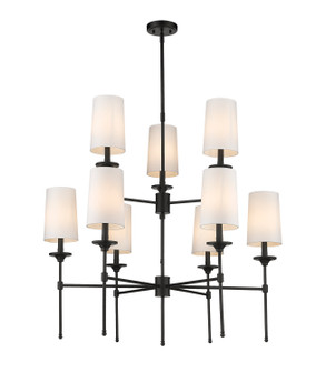 Emily Nine Light Chandelier in Matte Black (224|30339MB)