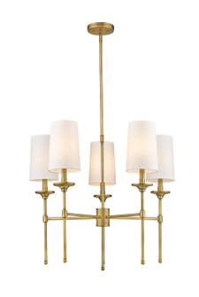 Emily Five Light Chandelier in Rubbed Brass (224|30335RB)