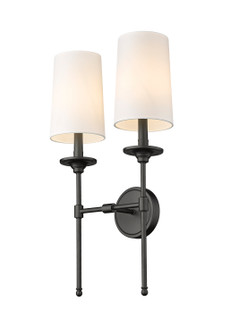 Emily Two Light Wall Sconce in Matte Black (224|30332SMB)