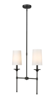 Emily Two Light Linear Chandelier in Matte Black (224|30332LMB)