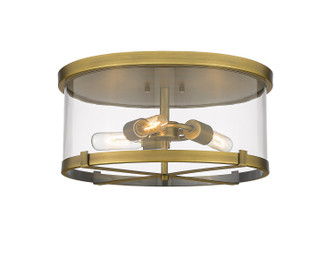 Callista Three Light Flush Mount in Rubbed Brass (224|3032FRB)