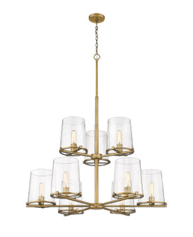 Callista Nine Light Chandelier in Rubbed Brass (224|30329RB)