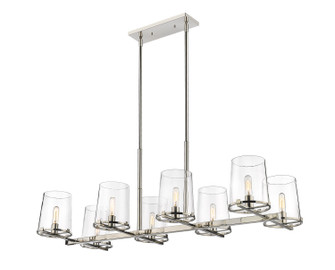 Callista Eight Light Linear Chandelier in Polished Nickel (224|30328LPN)